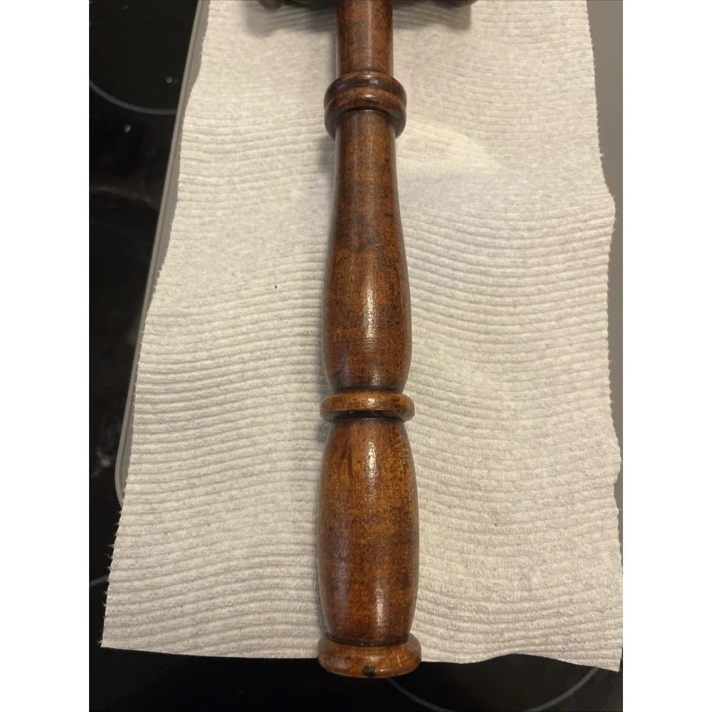 Vintage Cherry Wooden Gavel Wood Judge Auctioneer Mallet 10'' Hammer Keller